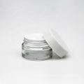 Luxury Empty OEM Cosmetic Containers Biodegradable Cosmetic Packaging Glass Cream Jar with gold lid